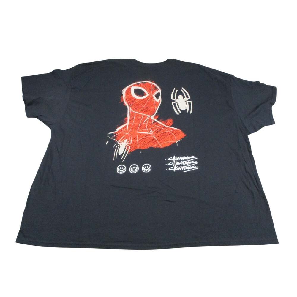 Marvel x CVLA Spider-Man Shirt Mens 5XL Black Graphic Tee Big Tall NWOT